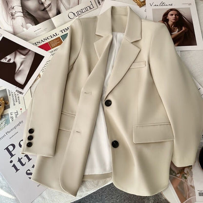 Damen Blazer Tailliert Kontrastknöpfe Norvielle