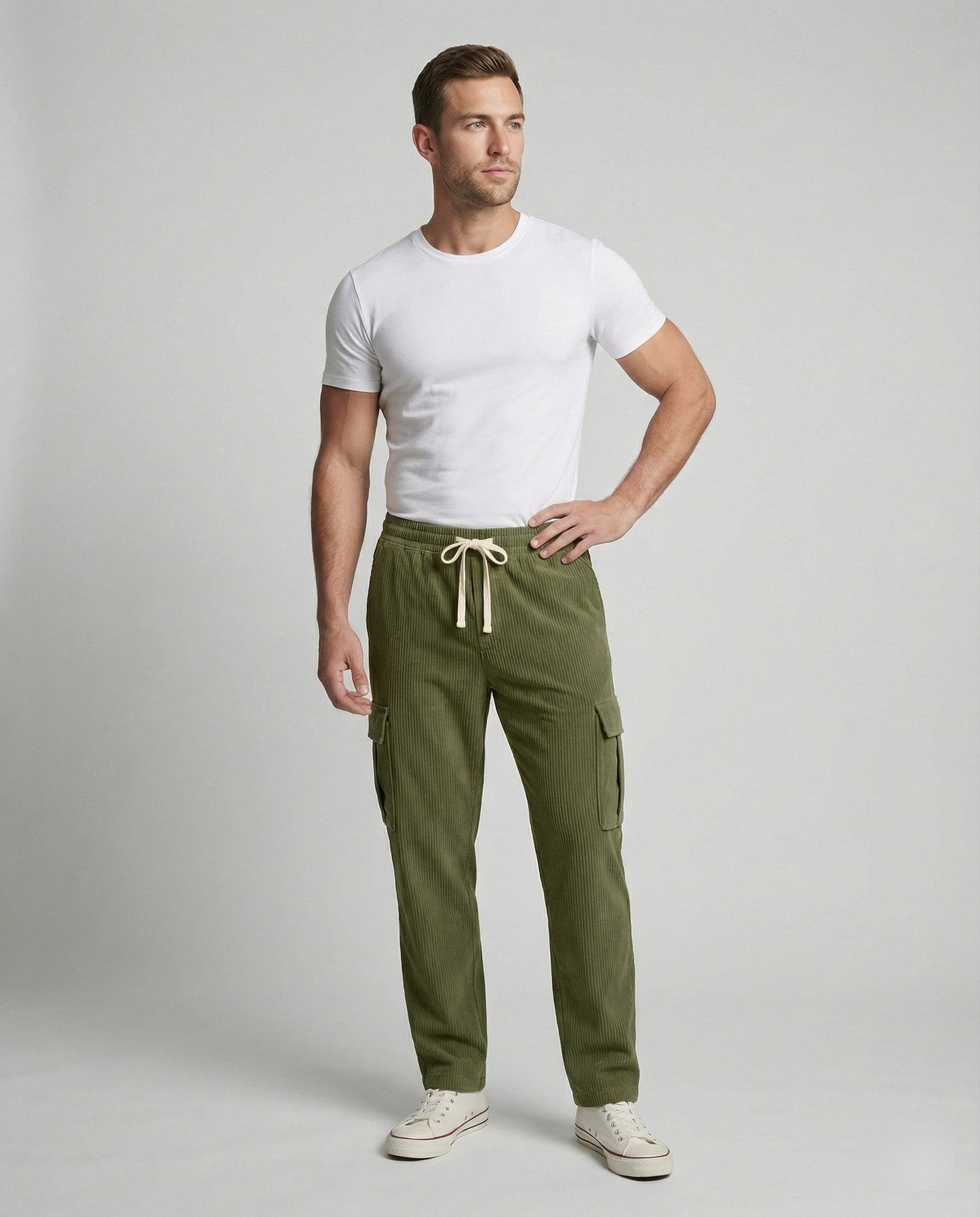 Herren Cargo-Hose Elastischer Bund Bequem