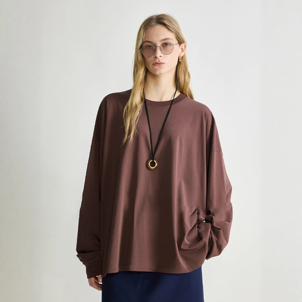 Damen Langarmshirt Minimalistisch Norvielle