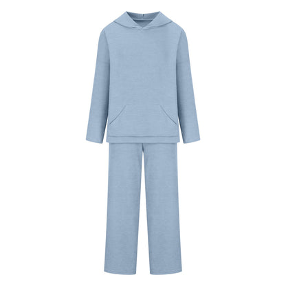 Damen Langarm-Hoodie-Set mit Palazzo-Hosen Norvielle