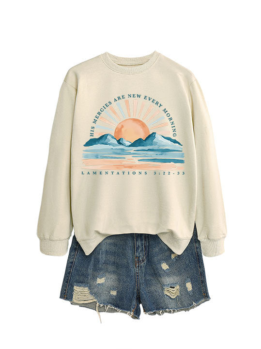 Damen Sweatshirt Sonnenaufgangsdesign Lässig Norvielle