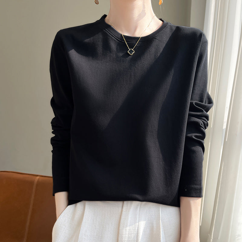 Damen Langarmshirt Rundhals Norvielle