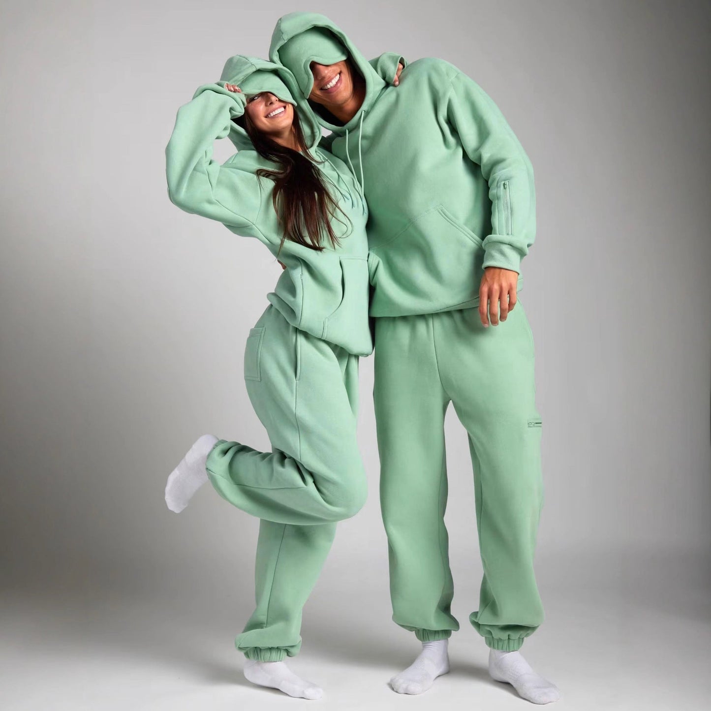 Damen Kuschelhoodie mit Schlafmaske Norvielle