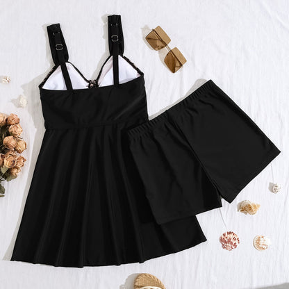 Damen Badekleid Dekorative Spitze Schmeichler Schnitt