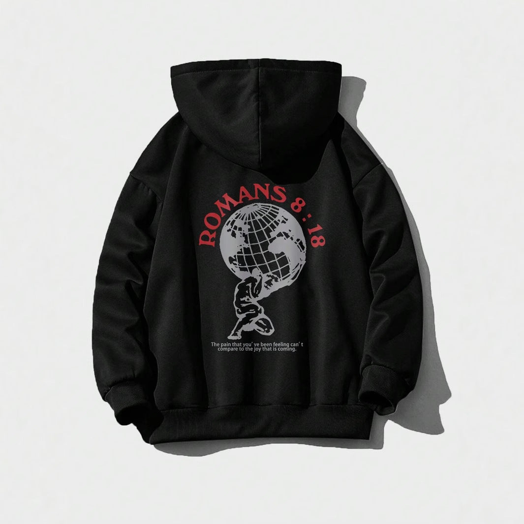Damen Kapuzenpullover Weltmotiv Hochwertiger Druck Norvielle