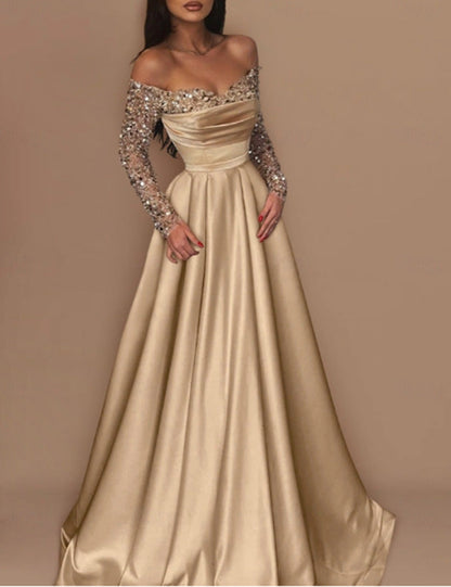 Damen Abendkleid Tailliert Schimmernd Norvielle