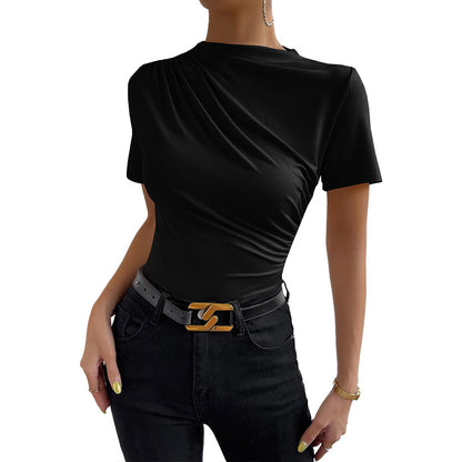 Damen Bodysuit Figurbetont Schickes Drapierungsdesign Norvielle
