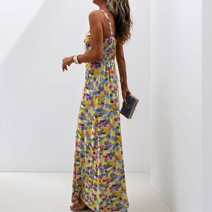 Damen Maxikleid Florales Muster Wickeldesign Norvielle
