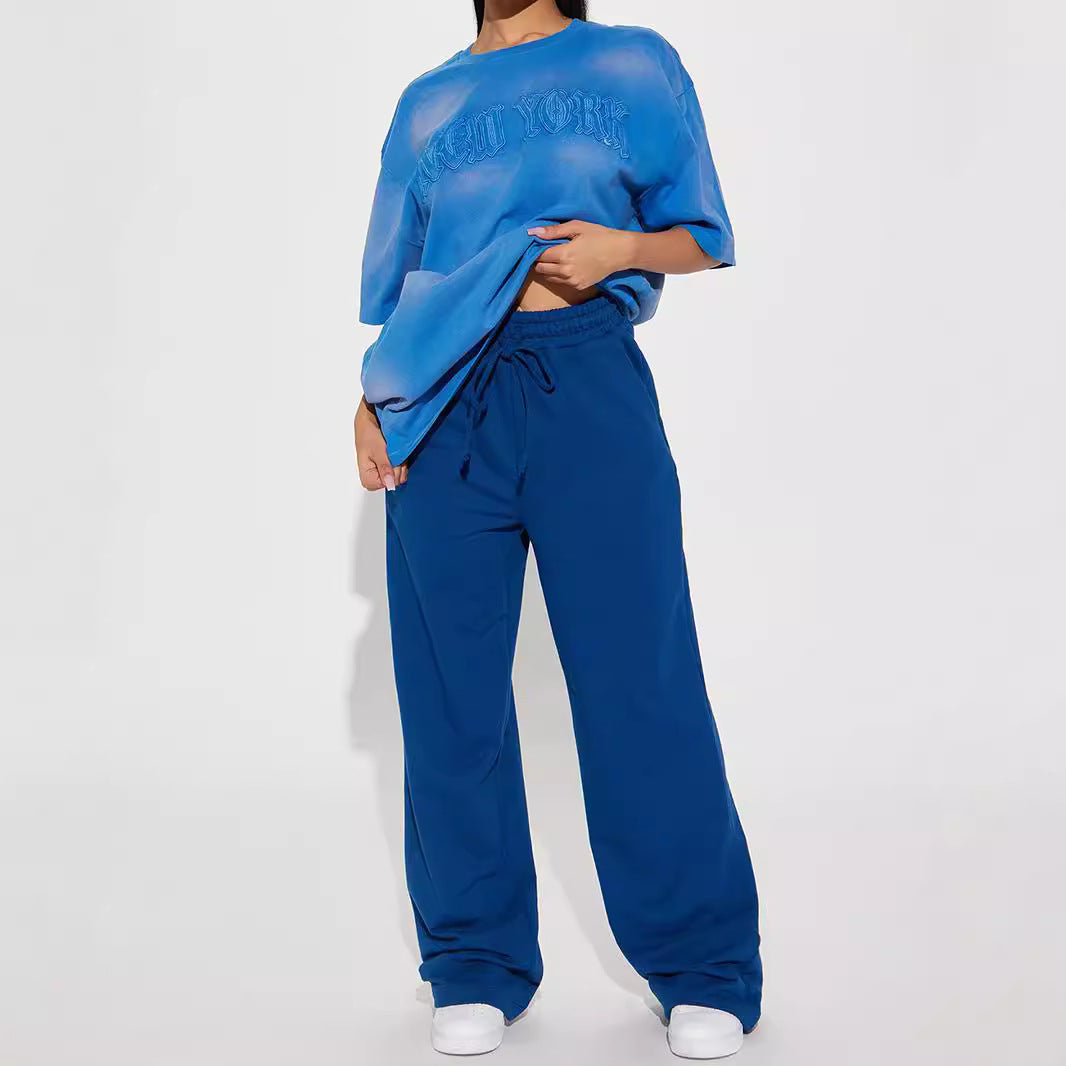 Damen Sweatpants Weite Passform Elastischer Bund Norvielle