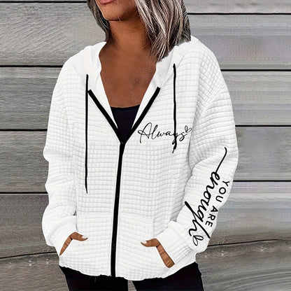 Damen Kapuzenjacke Motivdruck Norvielle