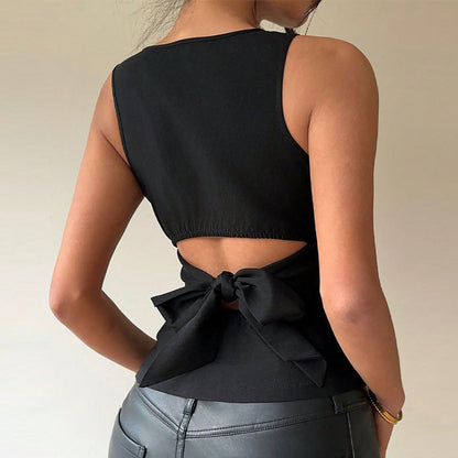 Damen Ärmelloses Asymmetrisch Elegantes Design