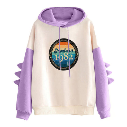 Damen Kapuzenpullover Retro-Design Norvielle