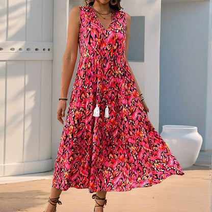 Damen Maxikleid Florales Muster Rüschendetails Norvielle