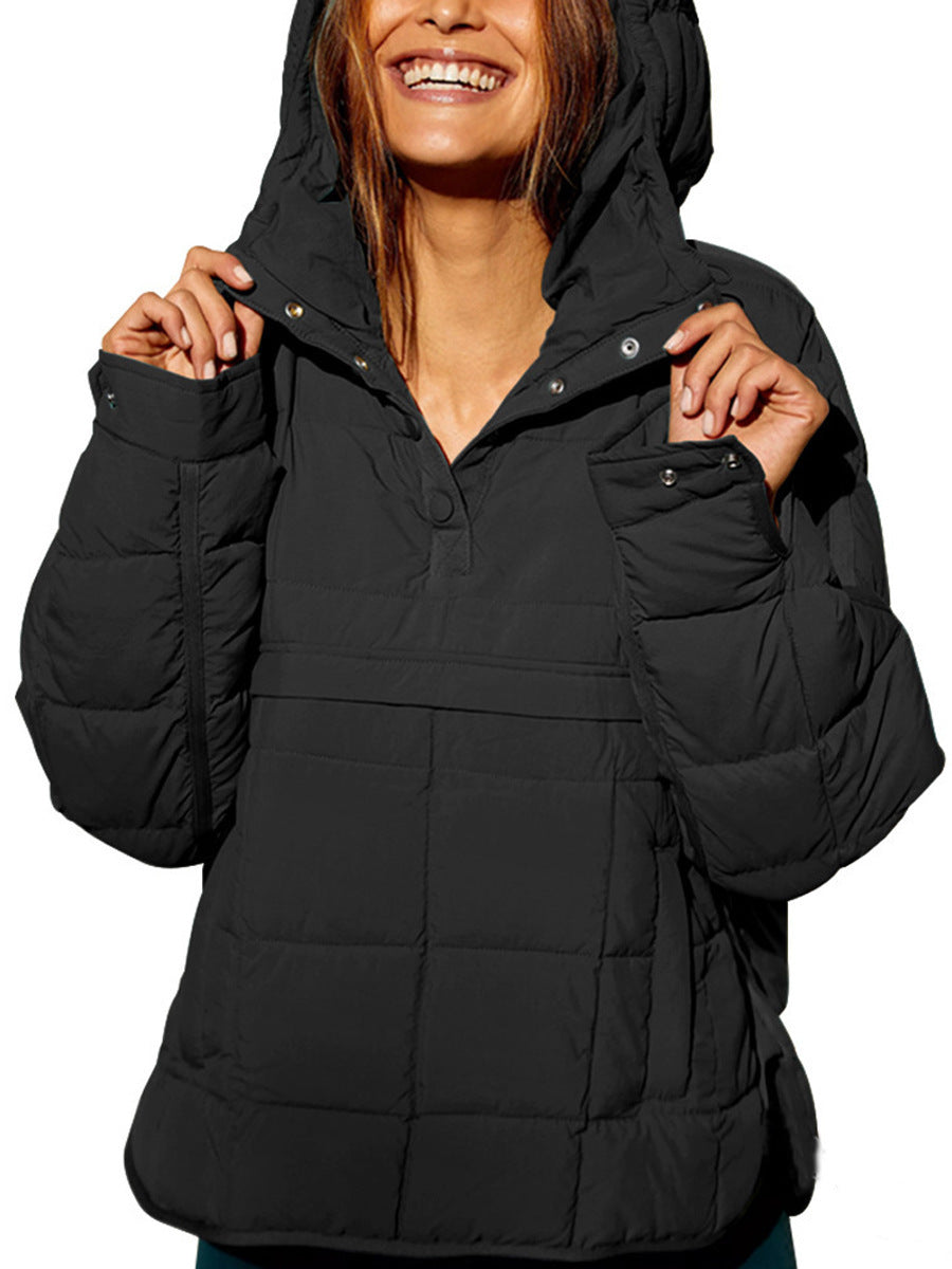 Damen Steppjacke Übergröße mit Kapuze Norvielle