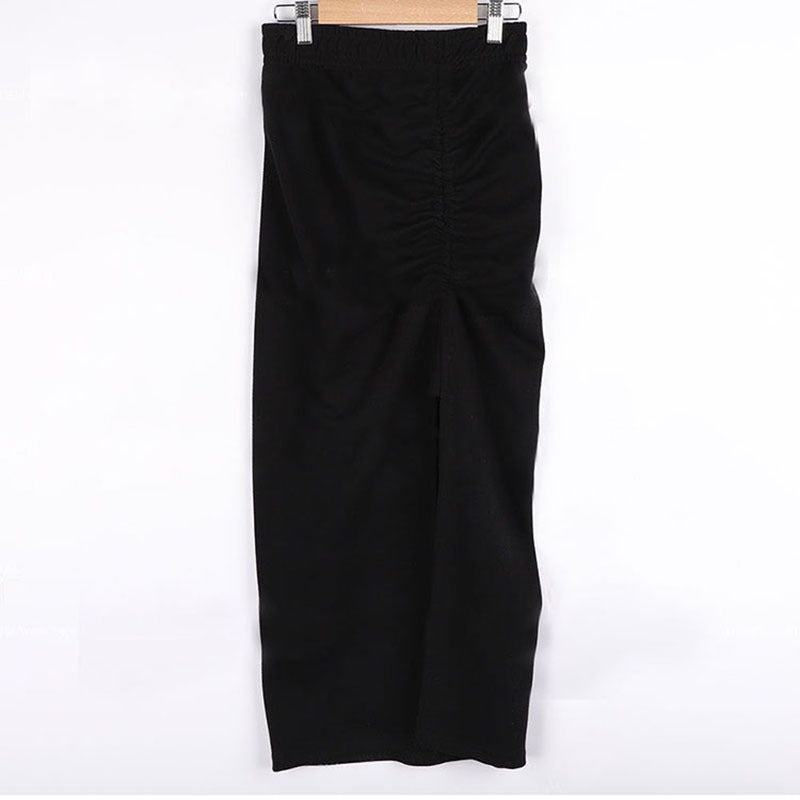 Damen Midirock Raffung Elegant
