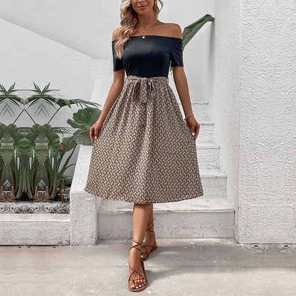 Damen Wickelkleid Tailliert A-Linie Norvielle - Norvielle