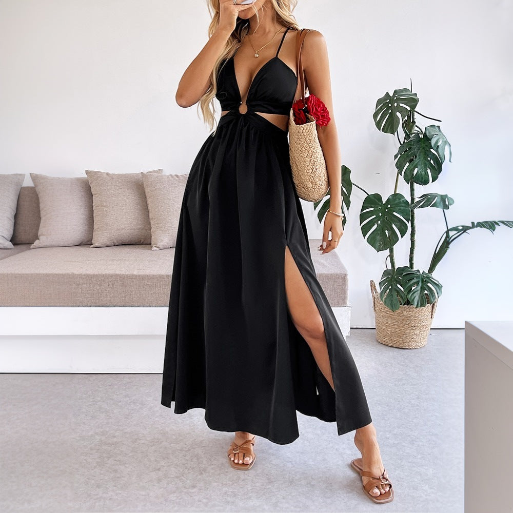 Damen Maxikleid Abnehmbare Träger Cut-Out-Details Norvielle - Norvielle
