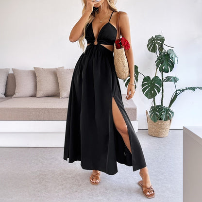 Damen Maxikleid Abnehmbare Träger Cut-Out-Details Norvielle - Norvielle