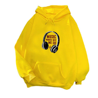 Damen Kapuzenpullover Musik-Design