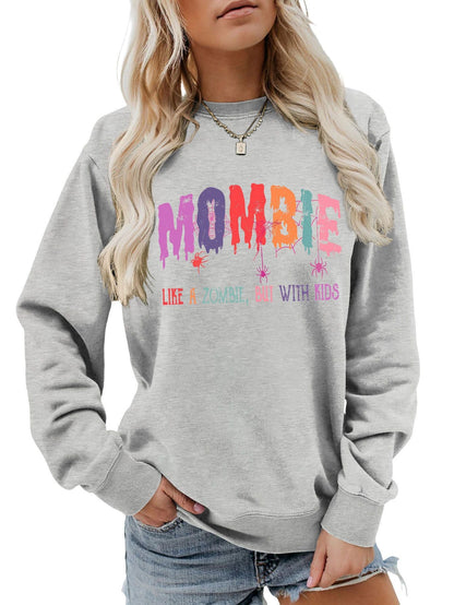 Damen Sweatshirt Zombie Motiv Norvielle