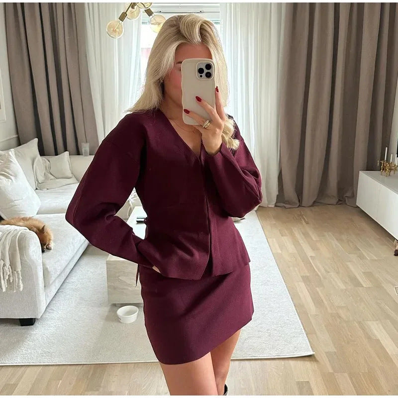 Damen Strickjacke V-Ausschnitt Bequem Norvielle - Norvielle