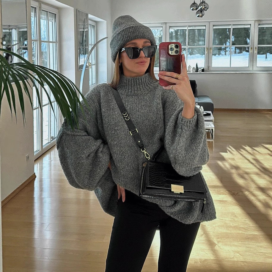 Damen Oversized Strickpullover Gemütlich Modern Norvielle