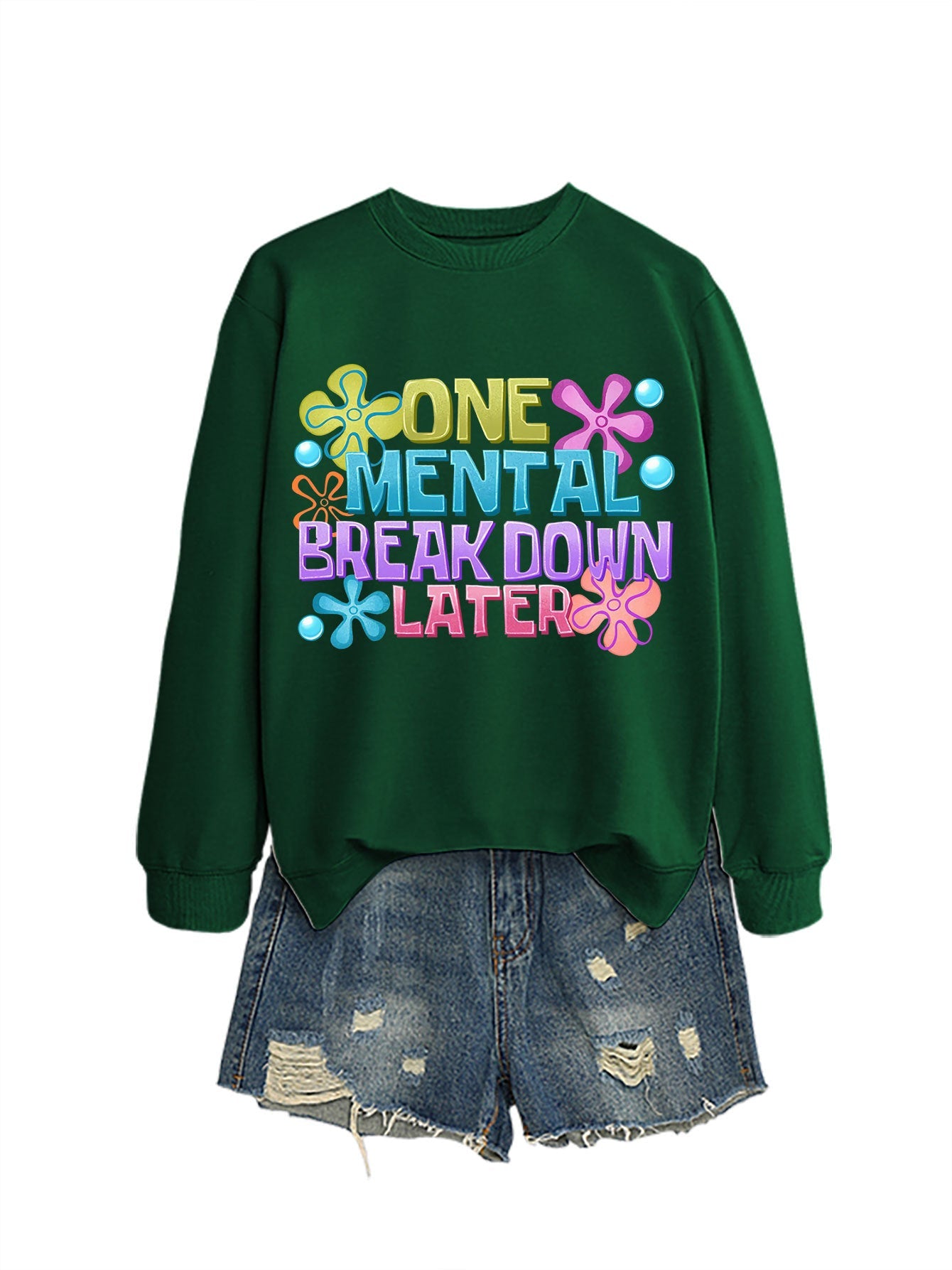 Damen Sweatshirt Kreativer Aufdruck Norvielle