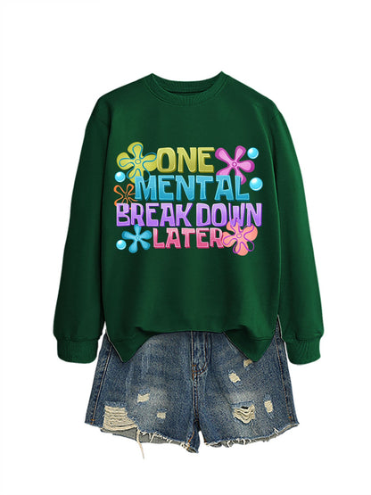 Damen Sweatshirt Kreativer Aufdruck Norvielle