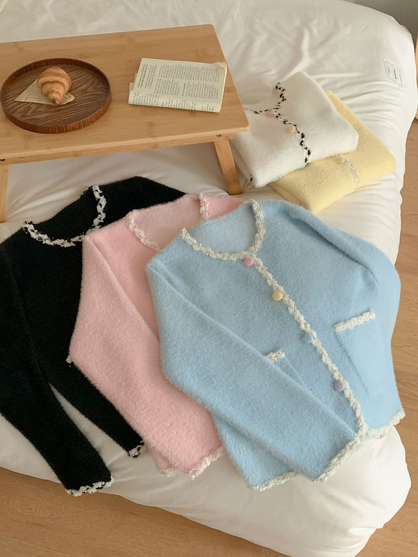 Damen Cardigan Bunt Knöpfe Taschen Norvielle