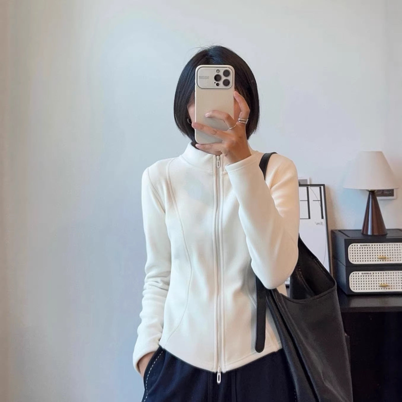 Damen Fleecejacke Stehkragen Sportlich Norvielle