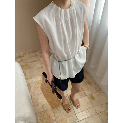 Damen Oberteil Elegantes Bluse Dekorativer Kragen Norvielle