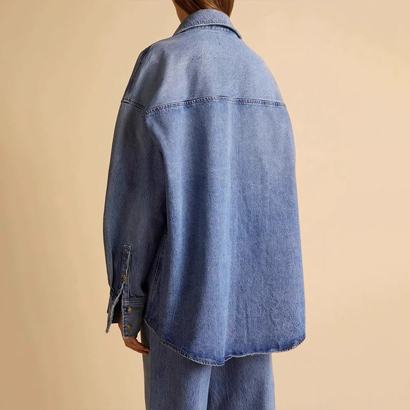Damen Overshirt-Jacke Denim
