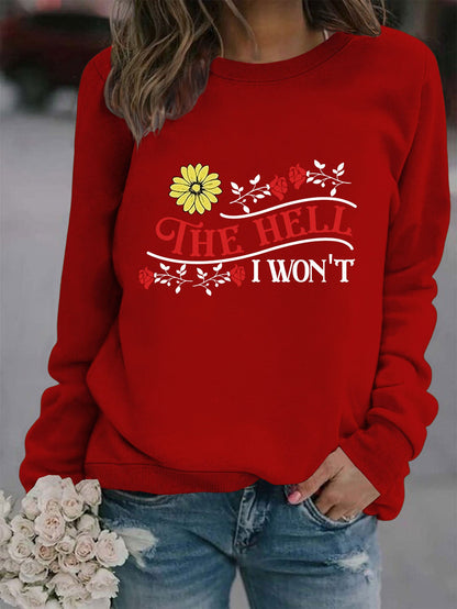 Damen Sweatshirt Verspielt Motiv Bequem Norvielle
