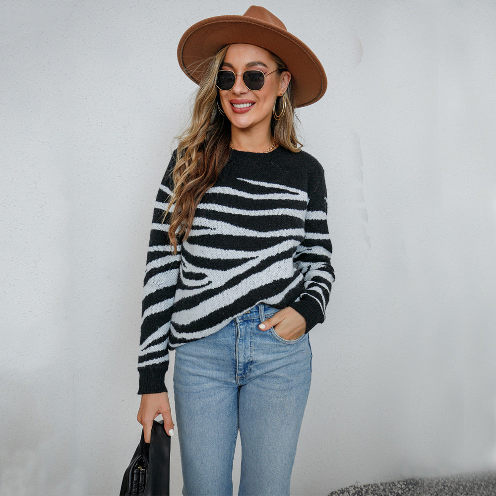 Damen Pullover Gemustert Norvielle