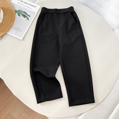 Damen Sportliche Freizeithose Elastischer Bund Praktische Taschen