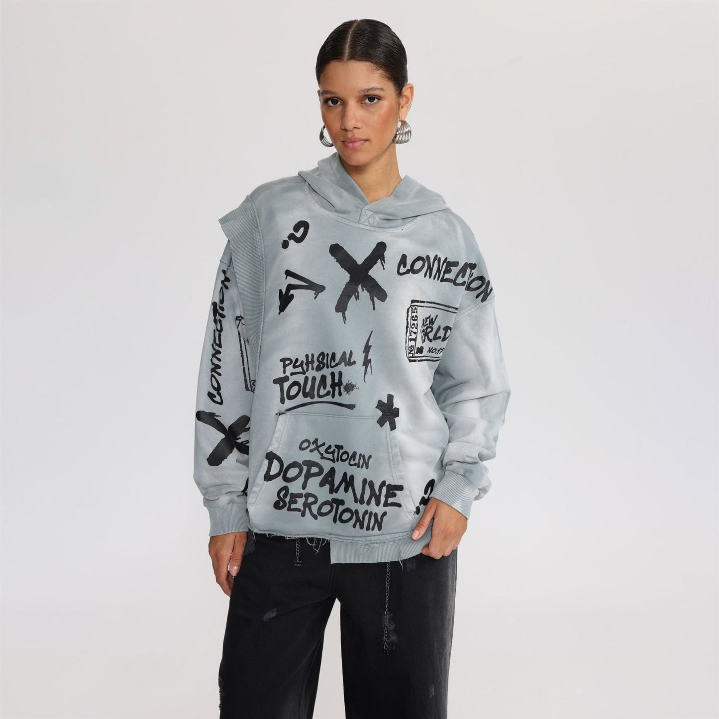 Damen Oversized Hoodie Großgröße Norvielle