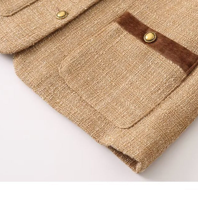 Damen Kurzblazerjacke Elegant Knöpfe
