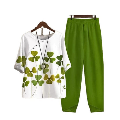Damen Zweiteiliges Set Florales Design Lässiger Schnitt