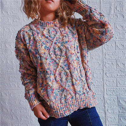 Damen Grobstrickpullover Bunt Norvielle - Norvielle