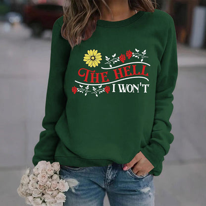 Damen Sweatshirt Verspielt Motiv Bequem Norvielle