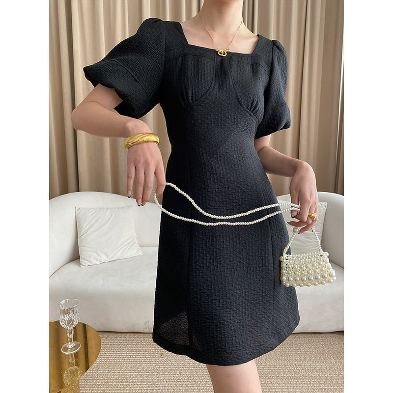 Damen Mini-Kleid Puffärmel Strukturiert Norvielle - Norvielle