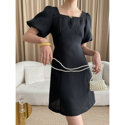 Damen Mini-Kleid Puffärmel Strukturiert Norvielle - Norvielle