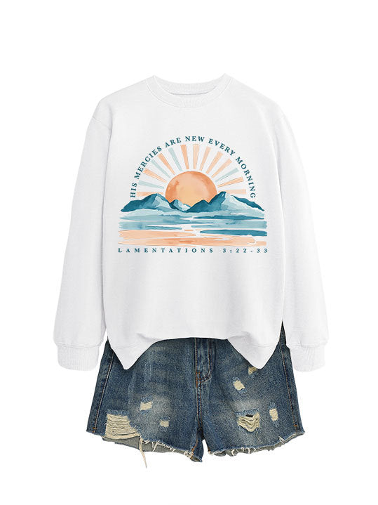 Damen Sweatshirt Sonnenaufgangsdesign Lässig Norvielle