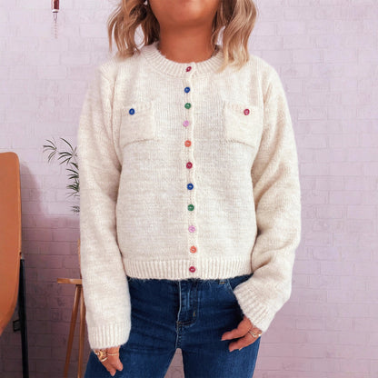 Damen Strickjacke Kuschelig Bunt Norvielle