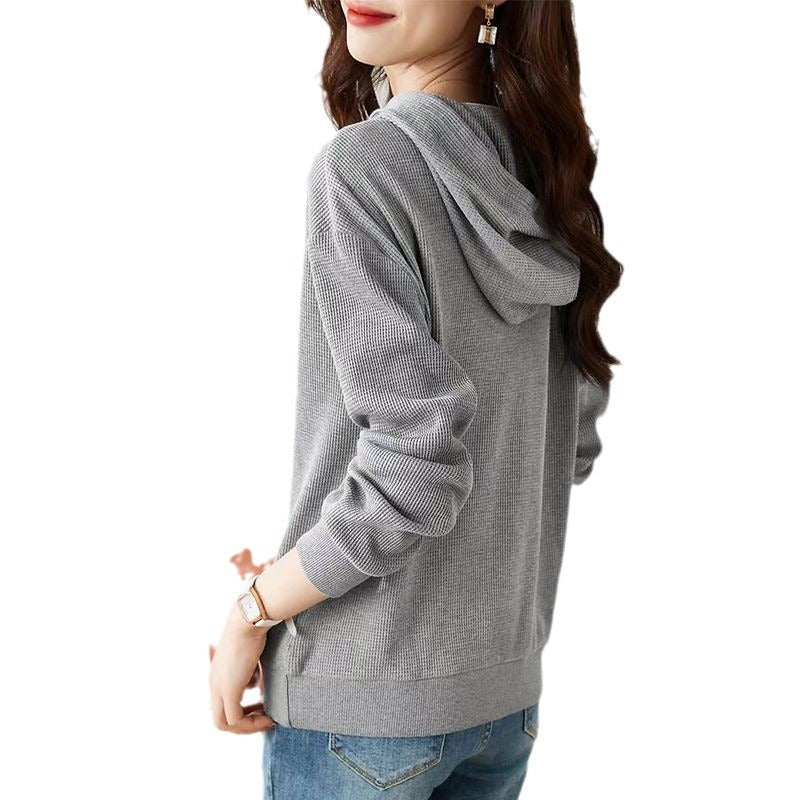 Damen Hoodie Strukturiertes Design Norvielle