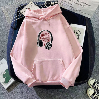 Damen Kapuzenpullover Musik-Design