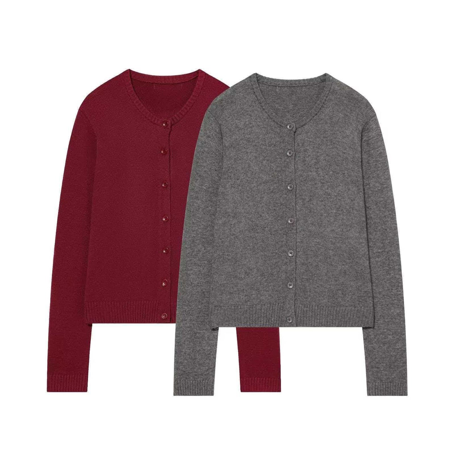 Damen Klassische Strickjacke Knopfverschluss Norvielle