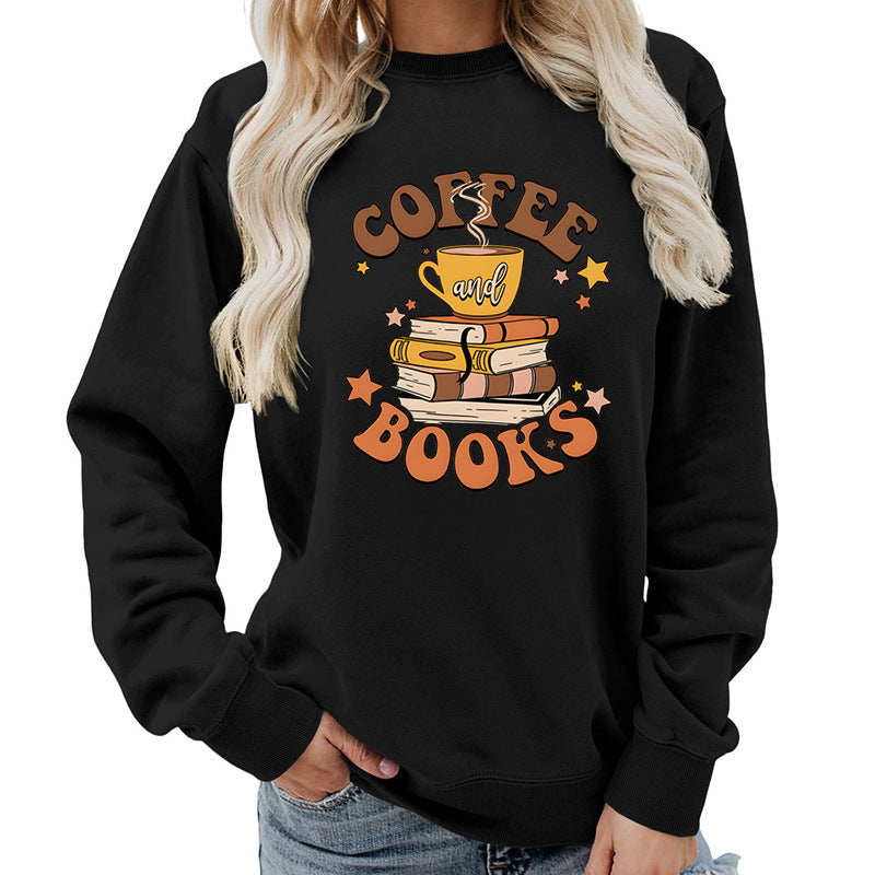 Damen Sweatshirt Kaffeebuch-Design Norvielle