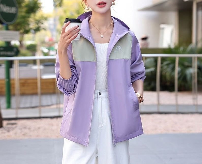 Damen Leichte Übergangsjacke mit Kapuze Norvielle