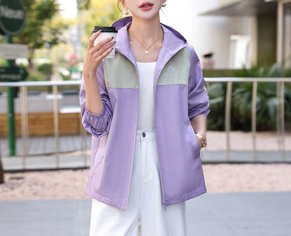 Damen Leichte Übergangsjacke mit Kapuze Norvielle